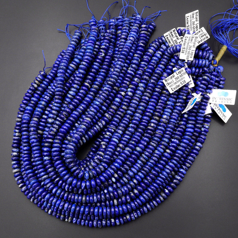 Lapis Lazuli Beads - 8mm Round AA Grade  (Smooth & High Polished for  Jewelry Making)