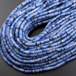 Natural Blue Aventurine 4mm Smooth Rondelle Beads Thin Saucer 15.5" Strand