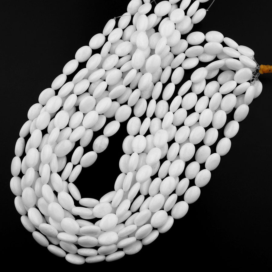 Natural White Faceted Shell Pearl Beads - 6mm, 8mm, 10mm, 12mm Round Gemstones