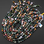 Natural Indian Agate 10mm 12mm Smooth Heart Beads Aka Fancy Jasper 15.5" Strand