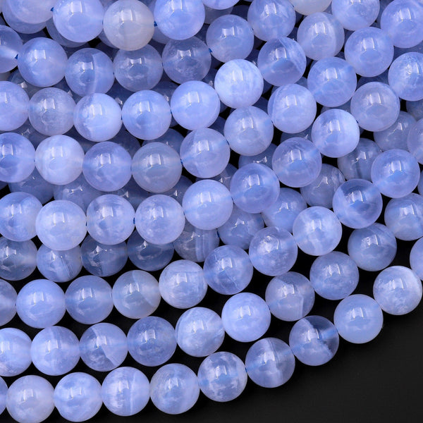 AAA Natural Blue Lace Agate Beads 4mm 6mm 8mm 10mm Round Beads 15.5" Strand