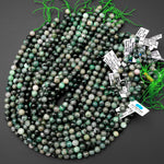 Real Genuine 100% Natural Green Emerald 6mm 8mm 10mm Round Beads Gemstone May Birthstone 15.5" Strand