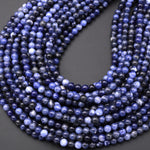 Natural Blue Sodalite 4mm 6mm 8mm 10mm Round Beads 15.5" Strand
