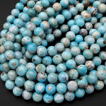 Robin's Blue Aqua Terra Agate 6mm 8mm 10mm 12mm Round Beads Aka Dragon's Eye 14" Strand