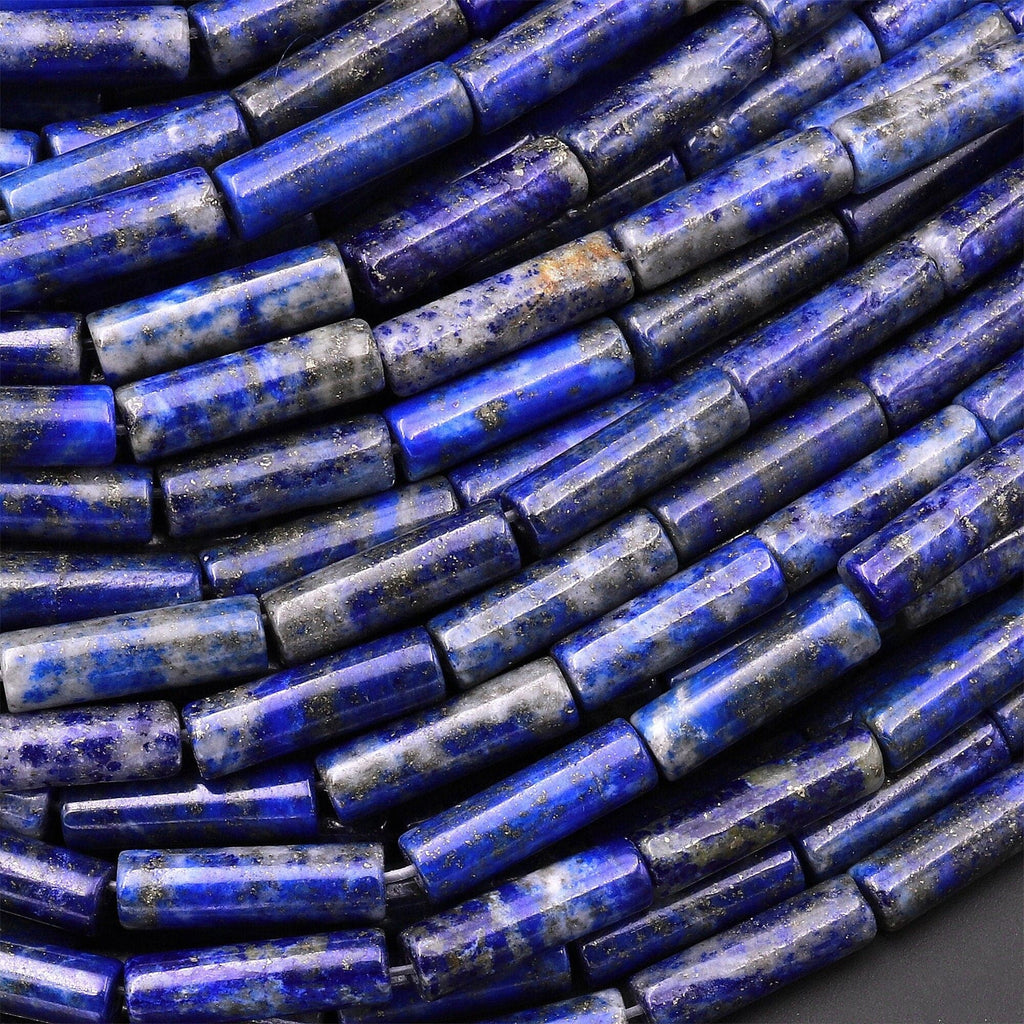 Natural Blue Lapis Thin Long Tube Beads 15.5 Strand – Intrinsic Trading
