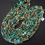 Genuine Natural Turquoise Nugget Beads Freeform Real Blue Green Brown Turquoise Pebble Beads 15.5" Strand