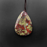 Natural Dragon Blood Jasper Pendant Top Side Drilled Teardrop Pendant Focal Bead