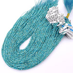 AAA Natural Blue Turquoise 2mm Cube Square Beads Dice Genuine Real Gemstone 15.5" Strand