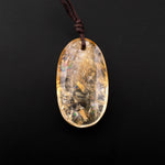 Natural Golden Citrine Long Oval Pendant Bead Drilled Gemstone