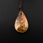 Natural Golden Citrine Teardrop Pendant Bead Drilled Gemstone