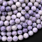 Natural Purple Tiffany Jasper Smooth Round Beads 6mm 8mm 10mm Gemstone 15.5" Strand