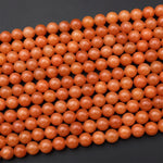 Natural Orange Aventurine 4mm 6mm 8mm 10mm Round Beads 15.5" Strand