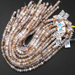 Natural Montana Agate 6mm 8mm Rondelle Beads 15.5" Strand