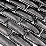 Hand Cut Genuine Natural Shungite Long Rectangle Pendant High Quality Black Lustrous Gemstone from Russia