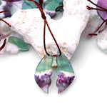 Natural Rainbow Fluorite Abstract Butterfly Wing Earring Pair Drilled Gemstone Cabochon Cab Matched Earrings Beads
