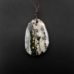 Natural Green Ocean Jasper Pendant Drilled Smooth Freeform Gemstone