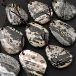 Natural Green Ocean Jasper Pendant Drilled Smooth Freeform Gemstone