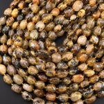 Natural Titanium Golden Rutile Quartz Puffy Smooth Nugget Beads Gemstone 15.5" Strand
