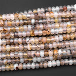 Natural Montana Agate 6mm 8mm Rondelle Beads 15.5" Strand