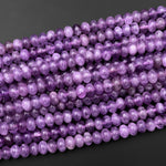 Natural Lilac Purple Amethyst 10mm Rondelle Beads High Quality Gemstone 15.5" Strand