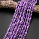 Natural Lilac Purple Amethyst 10mm Rondelle Beads High Quality Gemstone 15.5" Strand