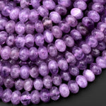 Natural Lilac Purple Amethyst 10mm Rondelle Beads High Quality Gemstone 15.5" Strand