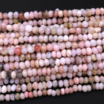 Natural Peruvian Pink Opal Freeform Pebble Nugget Rounded Beads Gemstone 15.5" Strand