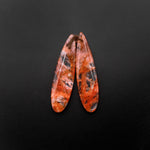 Natural Translucent Lepidocrocite Quartz Teardrop Earring Pairs Drilled Gemstone Beads