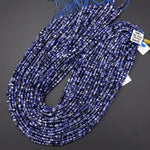 Faceted Natural Blue Sodalite 3mm Rondelle Beads 15.5" Strand