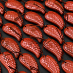 AAA Hand Carved Natural Red Jasper Angel Wing Pendant Bead Drilled Gemstone