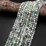 Natural Phantom Feather Fluorite Beads 6mm 8mm Round Gemstone 15.5" Strand