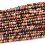 Natural Rainbow Agate 6mm 8mm 10mm Rondelle Beads 15.5" Strand
