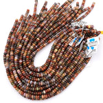 Natural Rainbow Agate 6mm 8mm 10mm Rondelle Beads 15.5" Strand