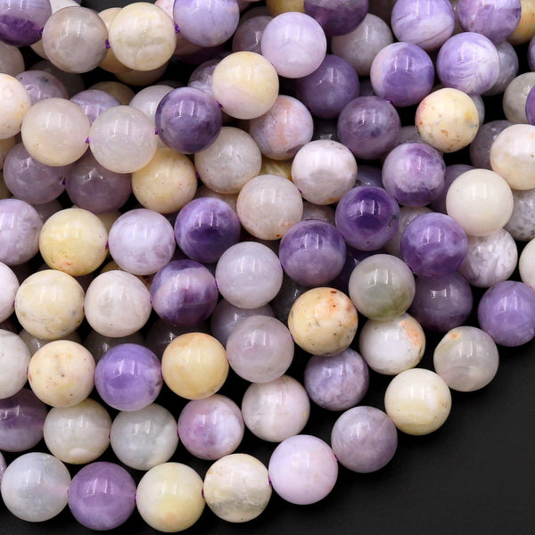 Natural Purple Opal Smooth Round Beads 6mm 8mm 10mm 15.5" Strand