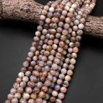 Rare Natural Sunstone Moonstone With Blue Flashes Round Beads 6mm 8mm 10mm 12mm Gemstone 15.5" Strand