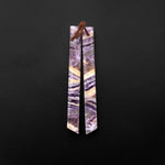 Super Long Linear Spike Earring Pair Matched Gemstone Natural Purple Petrified Purple Fluorite Beads With Beveled Edge