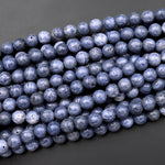 Genuine Natural Denim Blue Sponge Coral 6mm 8mm 10mm 12mm Round Beads 15.5" Strand