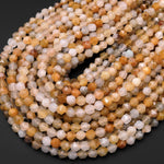 Star Cut Natural Golden Healer Quartz Beads Faceted 8mm Rounded Nugget Sharp Facets 15" Strand