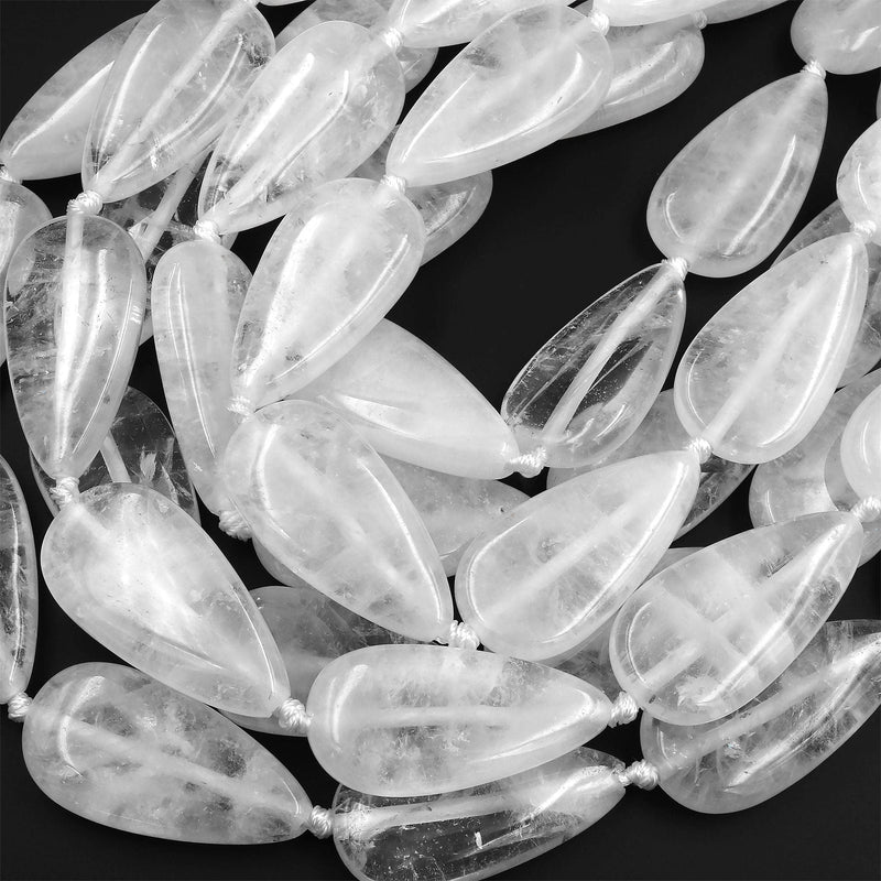Natural Rock Quartz Teardrop Beads Side Drilled Pendants 15.5 Strand –  Intrinsic Trading