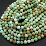 Natural Copper Chrysoprase 6mm 8mm 10mm Smooth Polished Round Beads 15.5" Strand