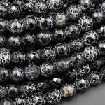 Black Fire Agate 6mm 8mm 10mm Round Beads Aka Dragon Skin Agate 14.5" Strand