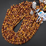 Natural Mookaite Jasper 6mm Heishi Thin Rondelle Beads 15.5" Strand