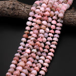 Large Natural Peruvian Pink Opal Freeform Pebble Nugget Rounded Beads 12mm Gemstone 15.5" Strand
