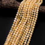 Natural Yellow Honey Calcite Round Beads 6mm 8mm 10mm 15.5" Strand