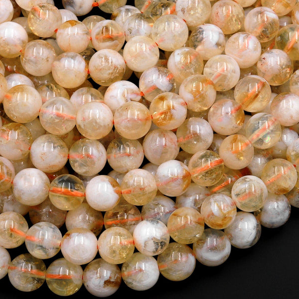 14 Large Faceted Citrine Beads - 14mm: MrBead
