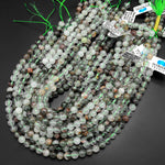 Natural Phantom Quartz Beads Lodolite Beads 4mm 6mm 8mm 10mm Green Brown Minerals Matrix 15.5" Strand