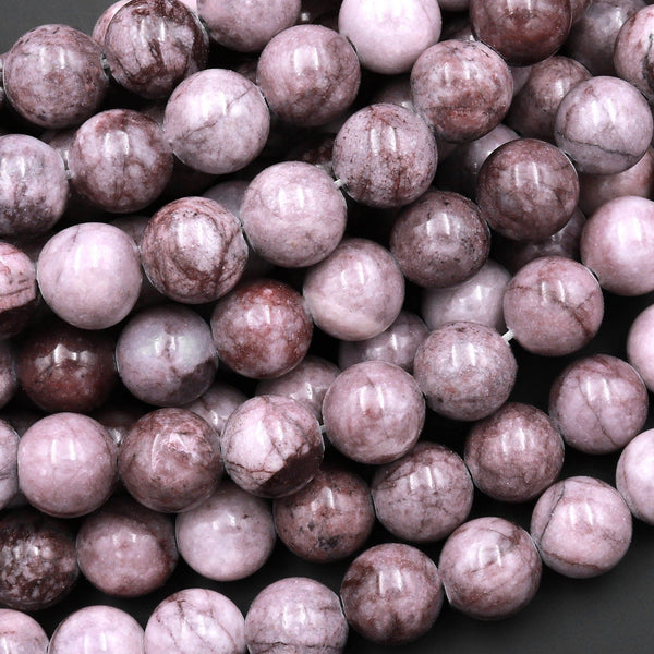 Natural Mauve Marble Jasper 8mm 15.5" Strand