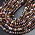Natural Seam Agate Beads Smooth 8x5mm Rondelle 15.5" Strand
