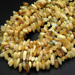 Natural Yellow Opal Beads Freeform Irregular Smooth Pebble Nuggets Gemstone 15.5" Strand