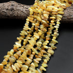 Natural Yellow Opal Beads Freeform Irregular Smooth Pebble Nuggets Gemstone 15.5" Strand